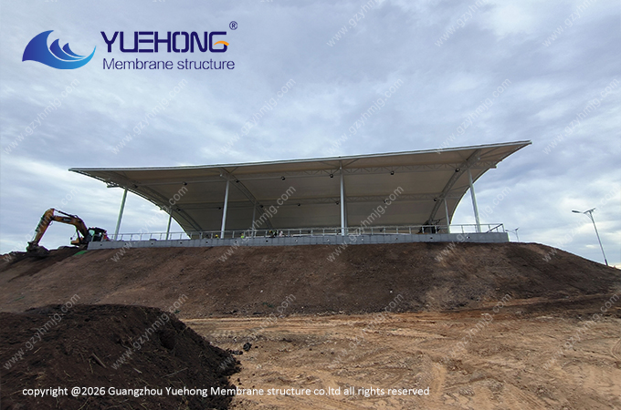 Cobertura em Estrutura Têxtil para Usina Nuclear em Zhanjiang