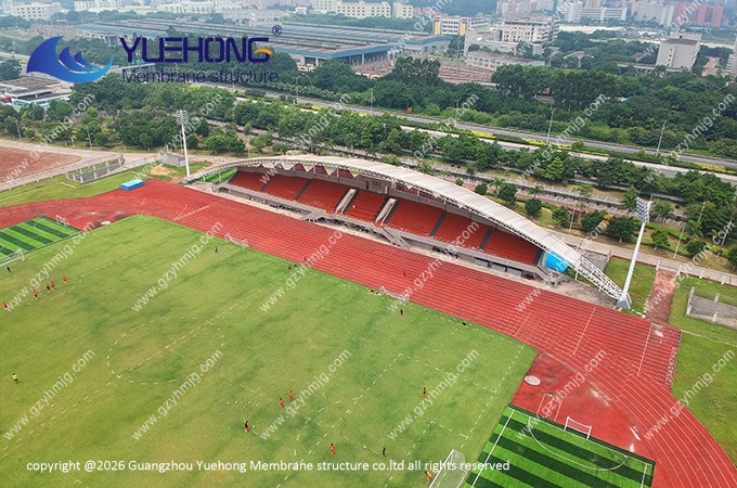 Projeto de Estrutura Têxtil para Cobertura de Arquibancada do Estádio de uma Universidade em Guangzhou