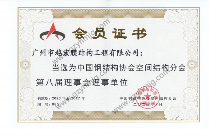 中国钢结构协会空间结构分会第八届理事会理事单元